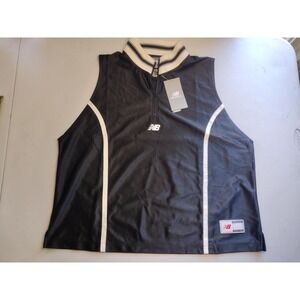 New Balance Black Athletic Gear Sleeveless Quarter Zip Oversized men's L